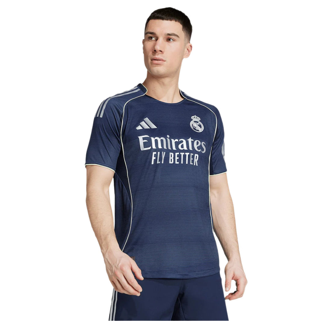 adidas Huijsen Real Madrid 25/26 Away Jersey w/ Champions League Patches (Legend Ink)