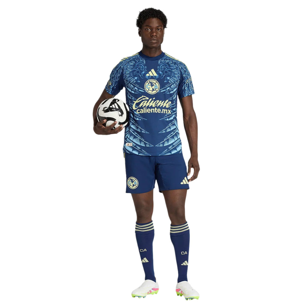 adidas S. Caceres Men's Club América 25/26 Authentic Away Jersey (Blue)