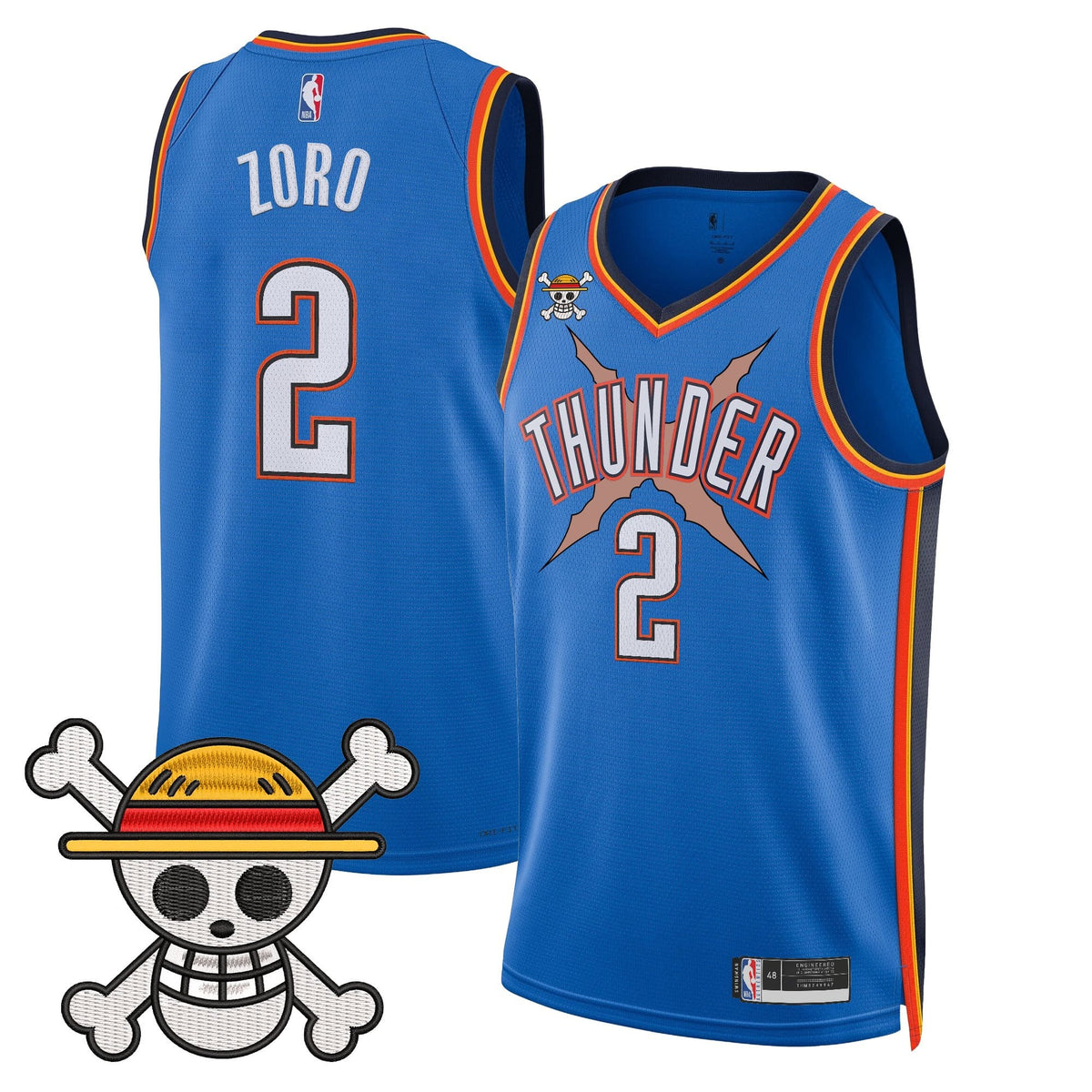Men's Oklahoma City Thunder x One Piece Swingman Jersey- Stitched