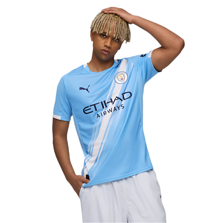 Puma Maximo Perrone Manchester City Home Jersey 25/26 w/ EPL + Sponsor Patch (Team Light Blue/Puma White)