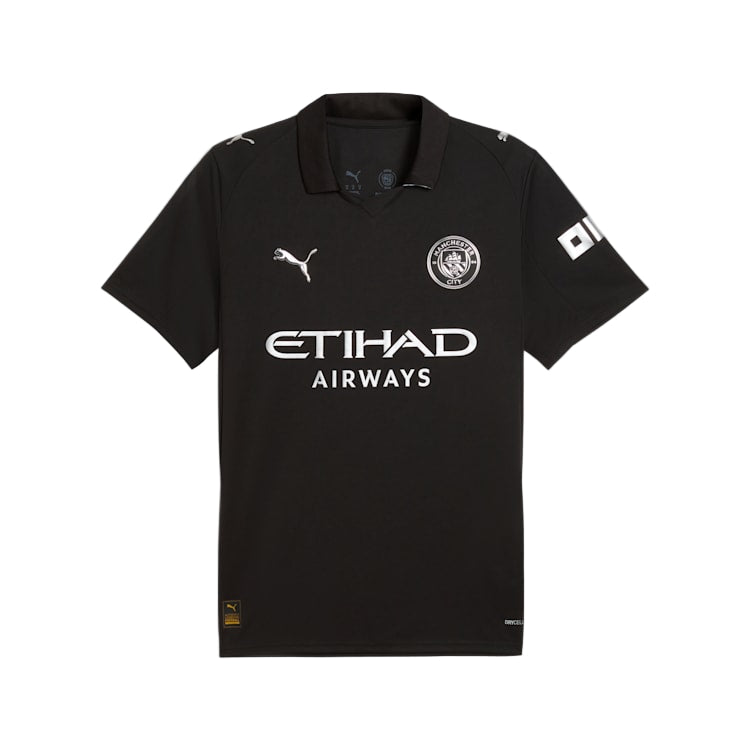 Puma Savinho Men's Manchester City Away Jersey 25/26 w/ NRFR + EPL Patches (Puma Black)