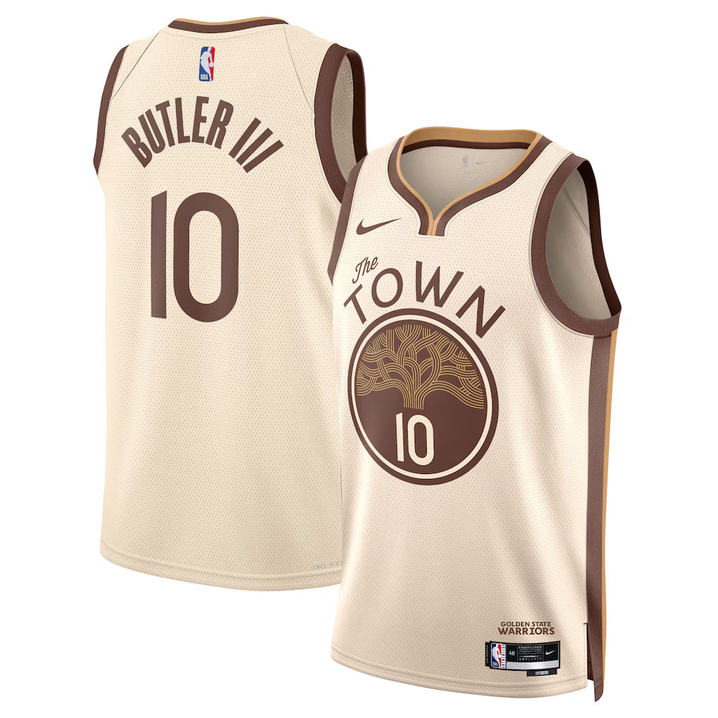 Jimmy Butler III Golden State Warriors Unisex 2025/26 Swingman Jersey - Tan - City Edition