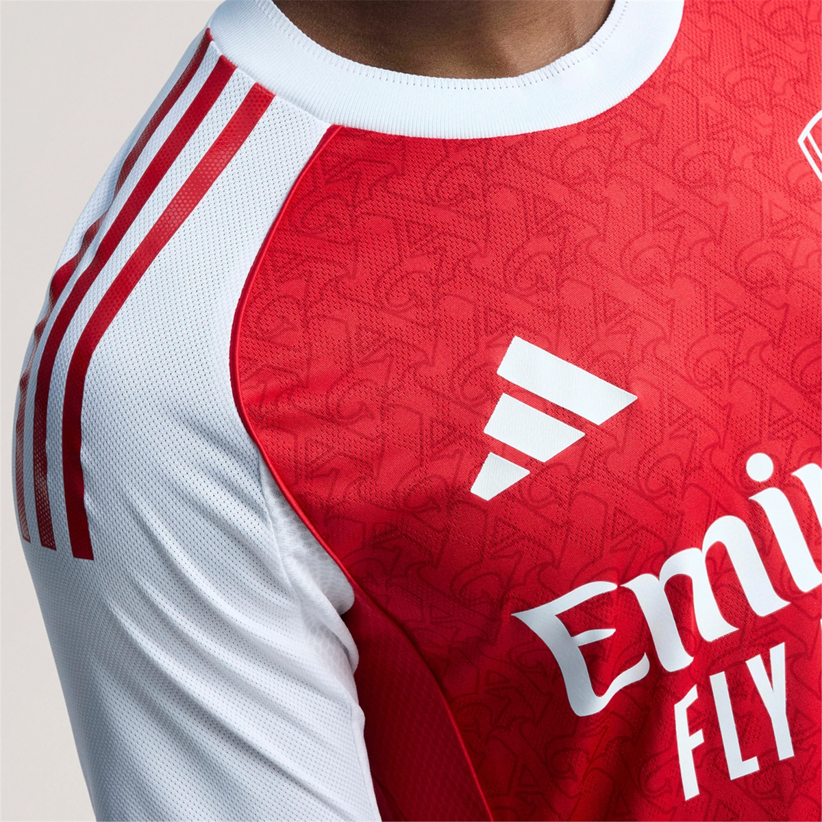 adidas Arsenal FC Authentic Home Jersey w/ Champions League Patches 25/26 (Better Scarlet/White)