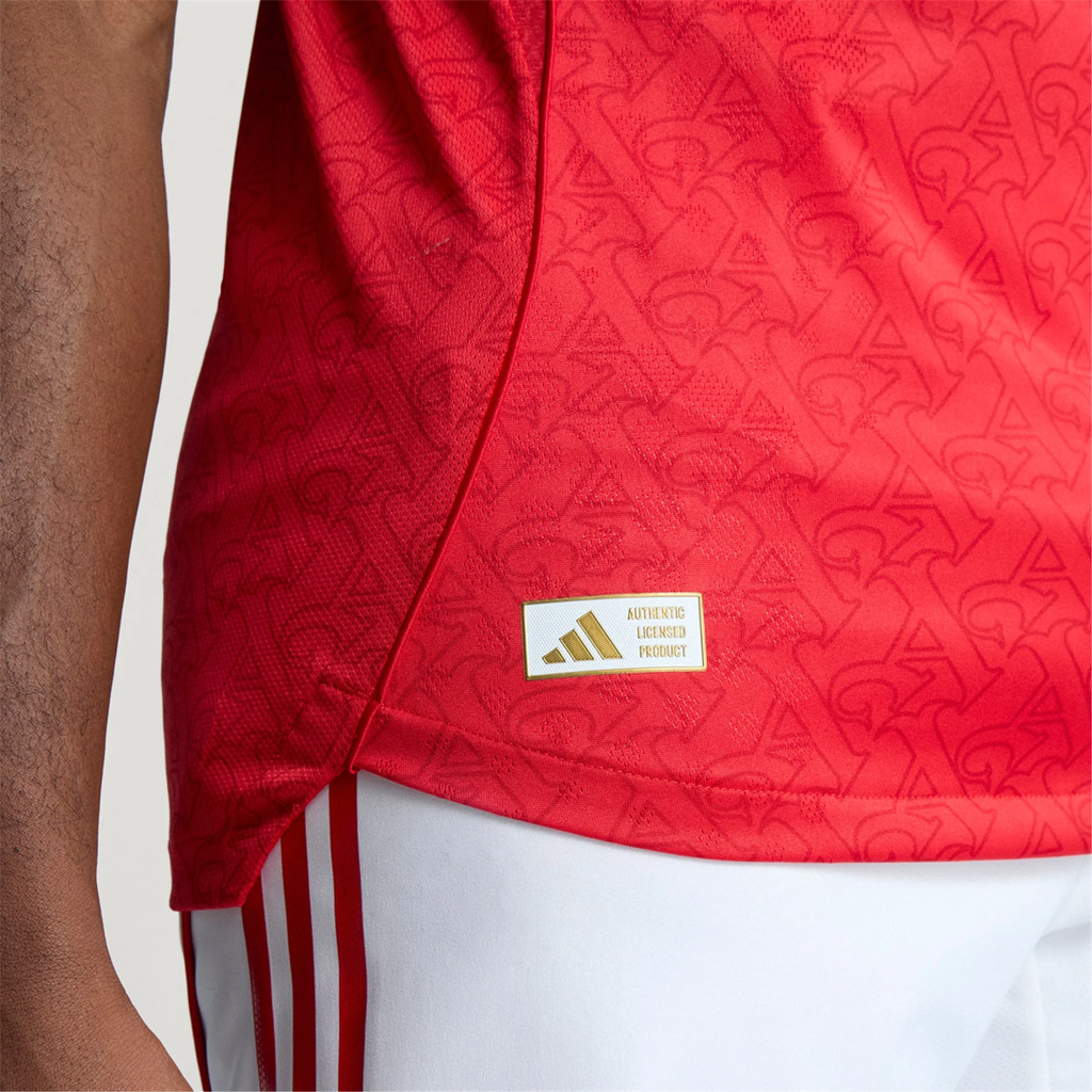 adidas Arsenal FC Authentic Home Jersey w/ Champions League Patches 25/26 (Better Scarlet/White)