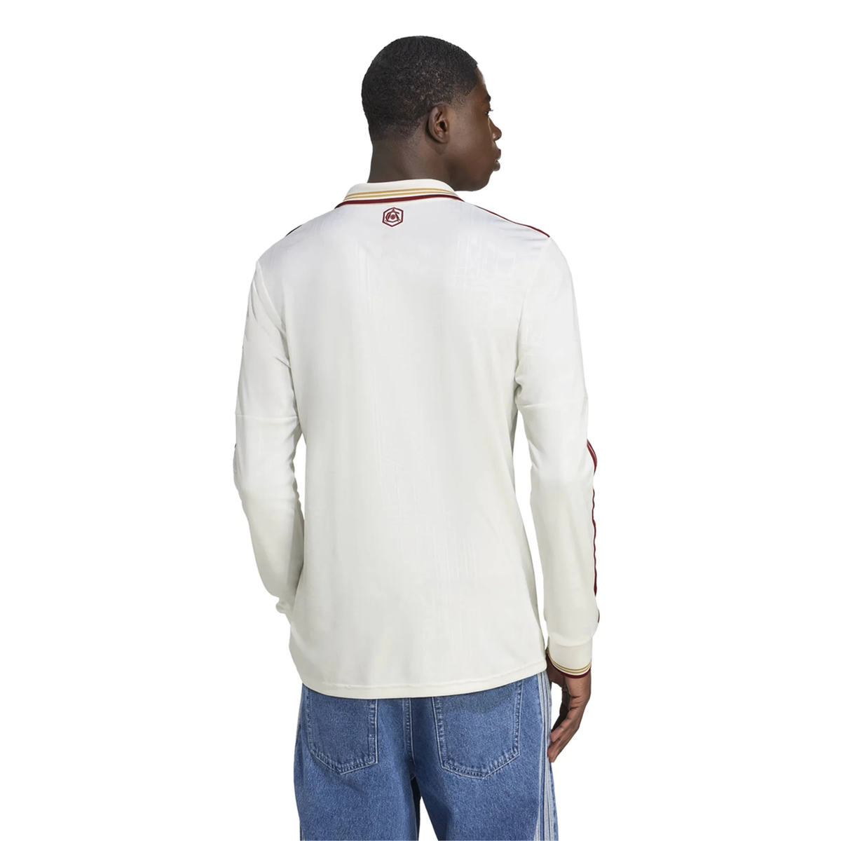 adidas Arsenal Gabriel Martinelli Third Long Sleeve Jersey w/ EPL + No Room For Racism 25/26 (White/Burgundy)