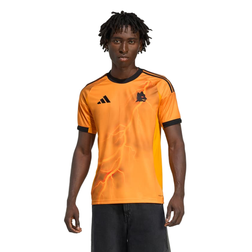 adidas Roma Artem Dovbyk Away Jersey w/ Serie A Patch 25/26 (Orange/Black)