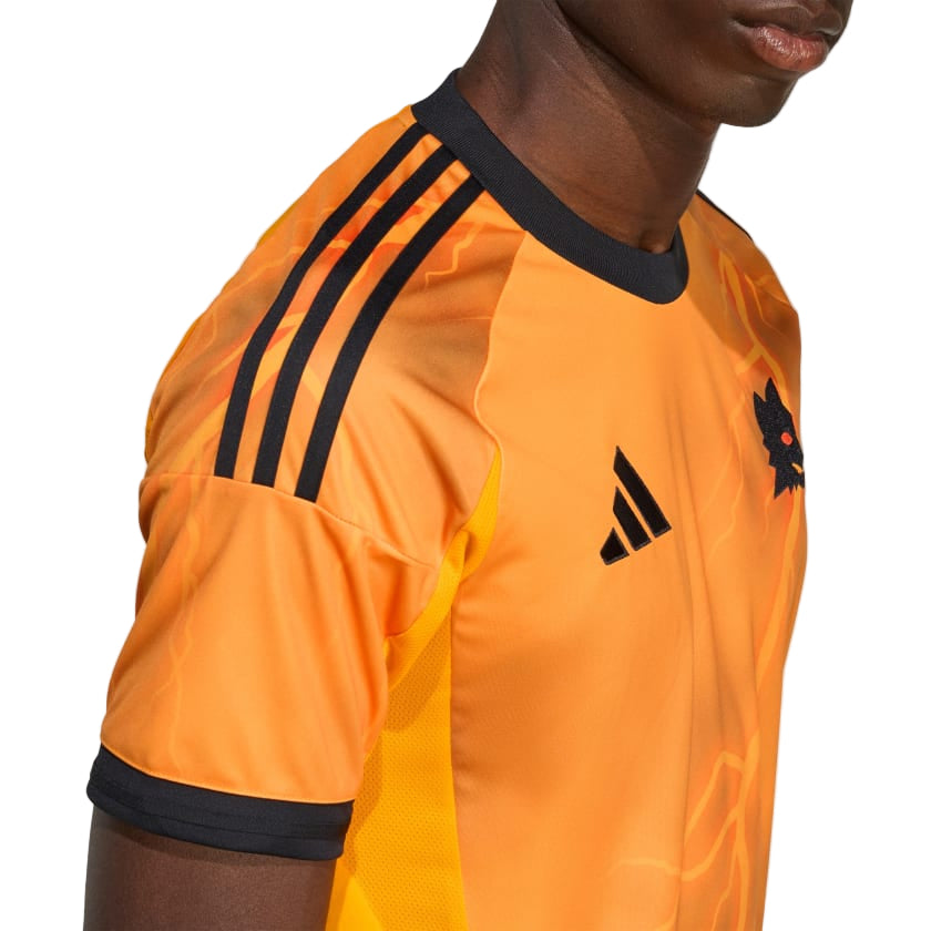 adidas Roma El Aynaoui Away Jersey w/ Serie A Patch 25/26 (Orange/Black)