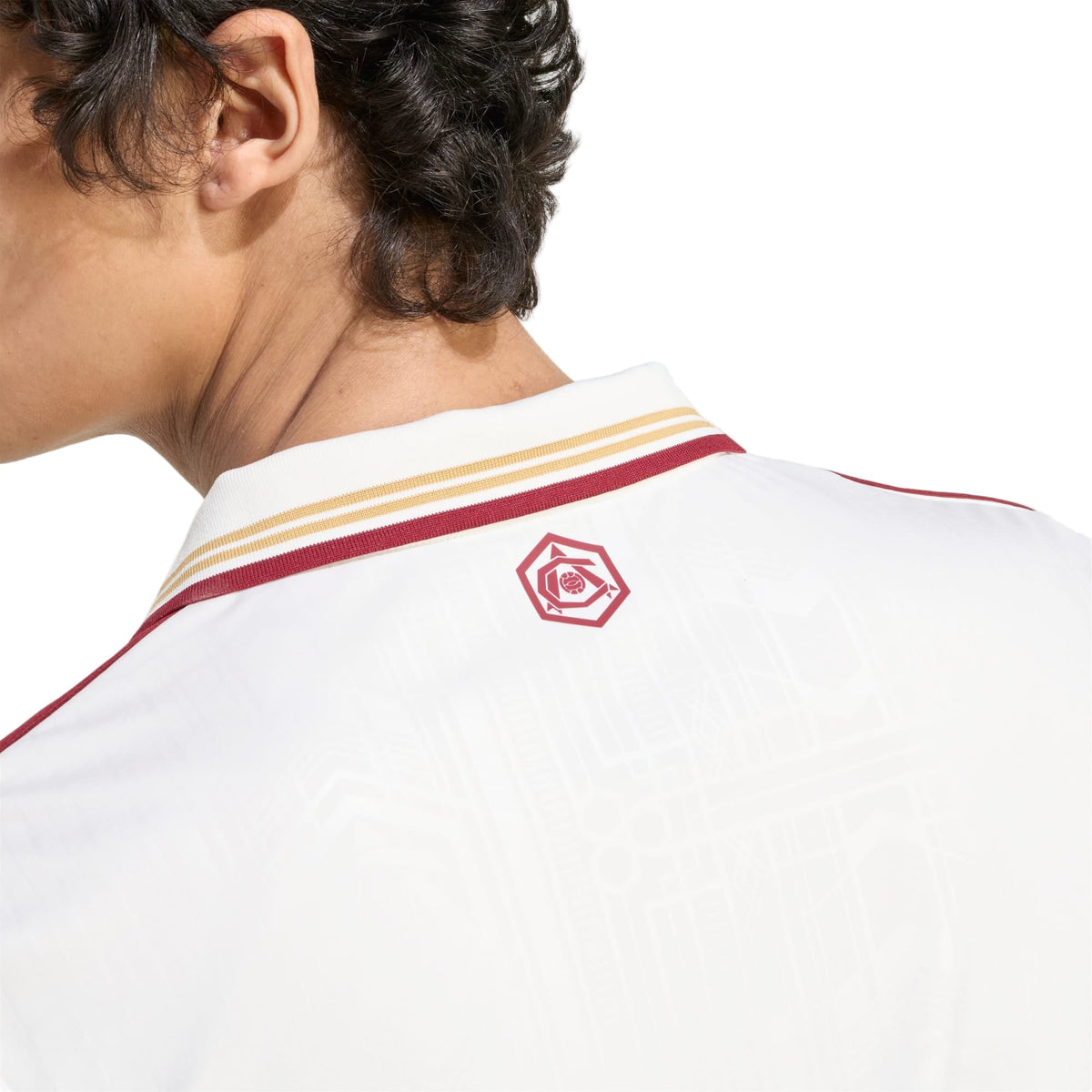adidas Trossard Men's Arsenal FC Third Jersey 25/26 w/ NRFR + EPL Patches (White/Burgundy)