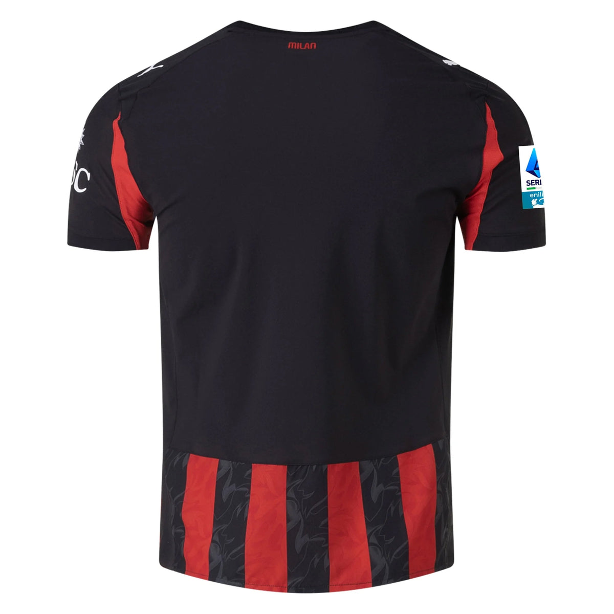 Puma Men's AC Milan Authentic Home Jersey 25/26 w/ Seria A Patch (Red/Black)
