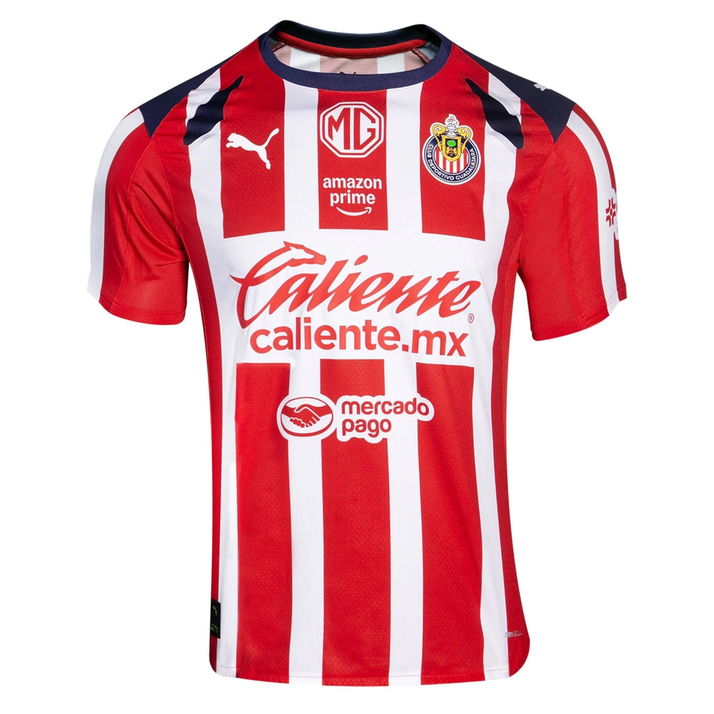 Puma Isaac Brizuela Men's Chivas De Guadalajara Home Jersey 25/26 (Puma Red/White)