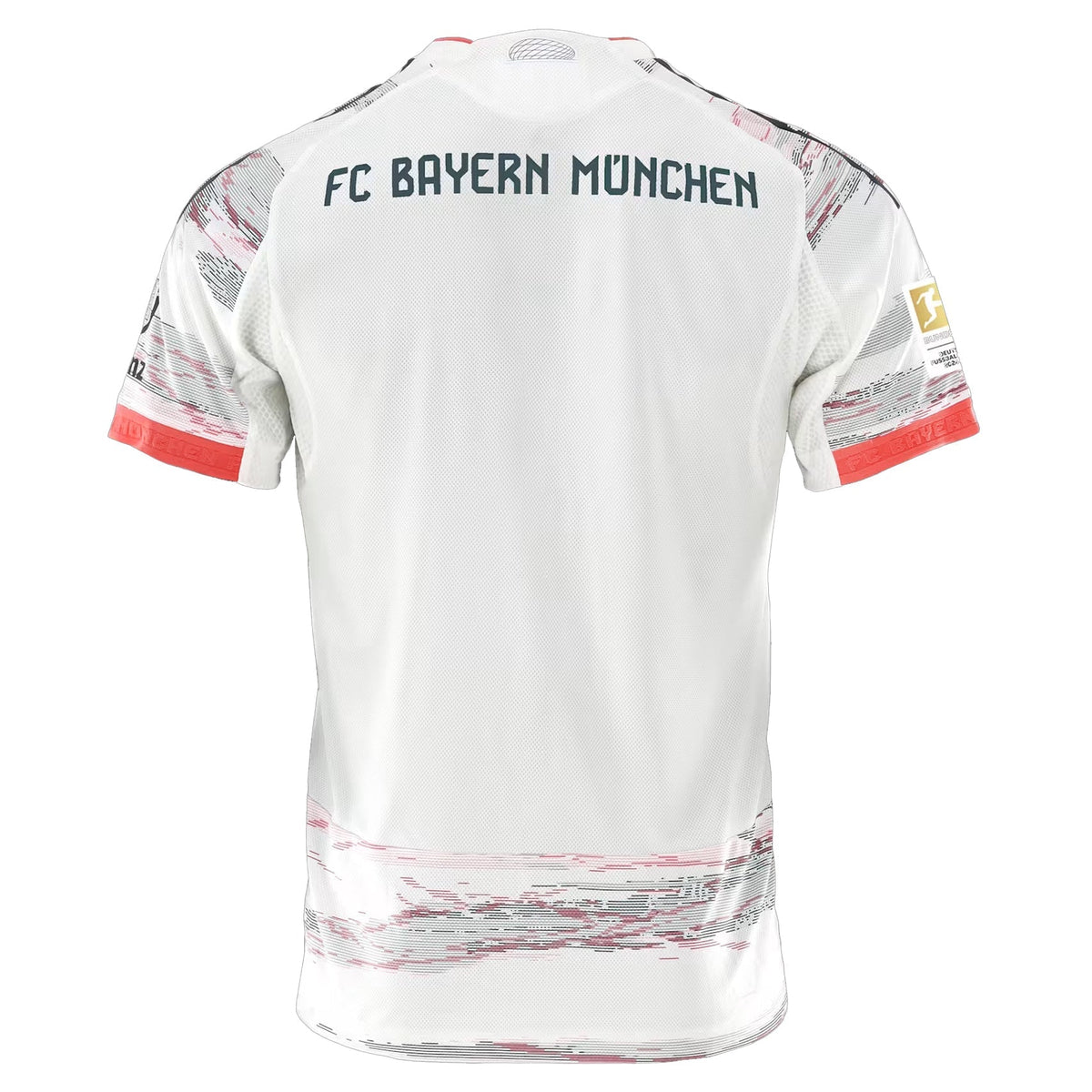 adidas Sane Authentic Away Jersey 25/26 w/ Sponsor + Meister Bundesliga Patch (White/Red)