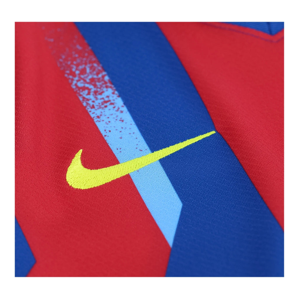 Nike Youth  R. Araujo FC Barcelona 4th Soccer Jersey 25/26 (Gym Blue/Salsa Red)