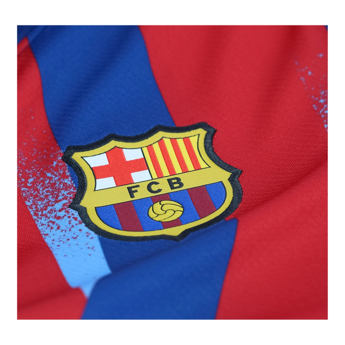 Nike Youth  R. Araujo FC Barcelona 4th Soccer Jersey 25/26 (Gym Blue/Salsa Red)
