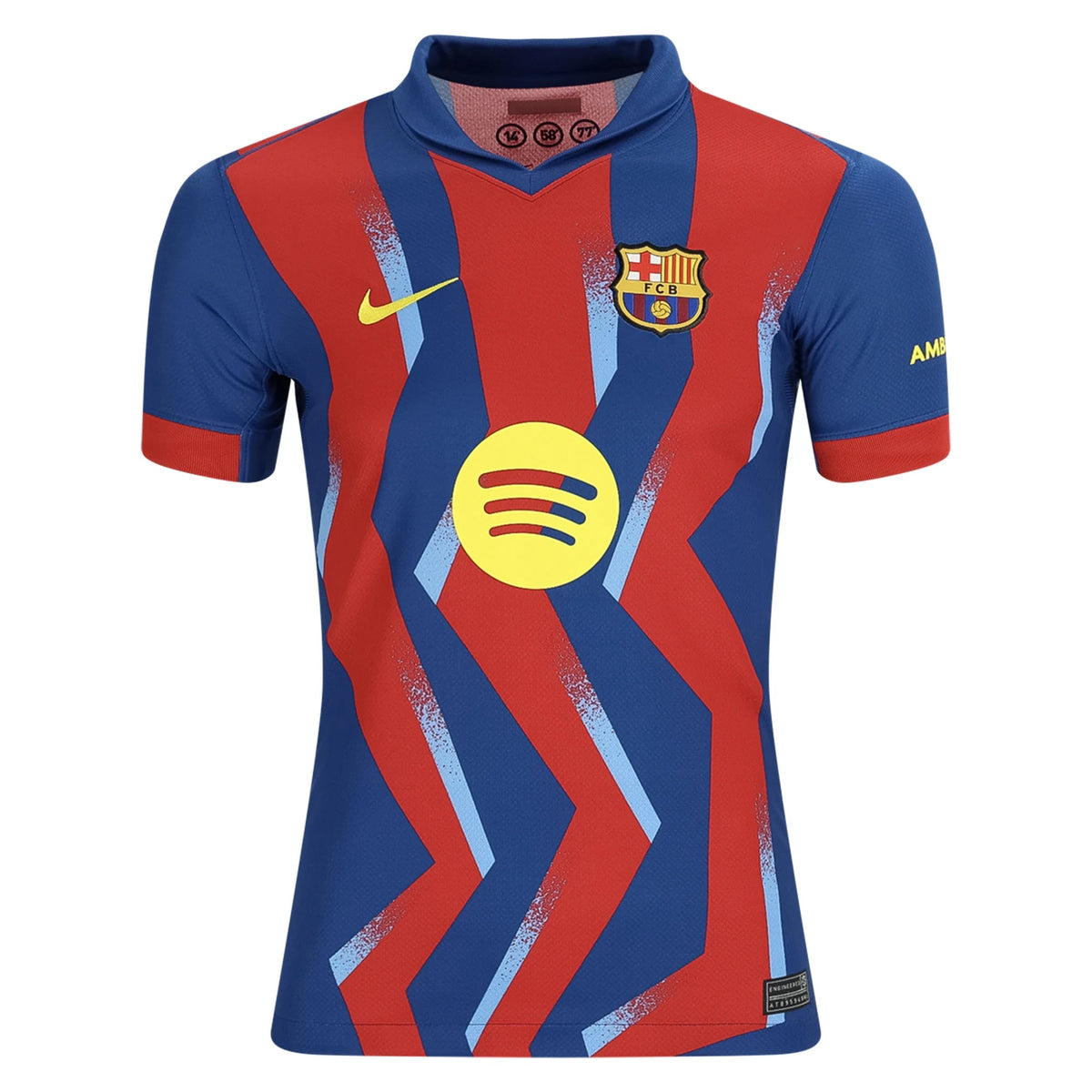 Nike Youth Eric FC Barcelona 4th Soccer Jersey 25/26 (Gym Blue/Salsa Red)