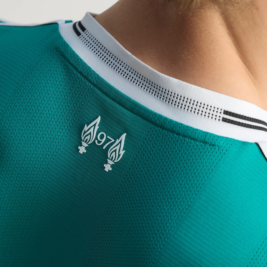 adidas Liverpool FC Authentic Florian Wirtz Third Jersey w/ EPL + No Room For Racism Patches 25/26 (Sea Green)