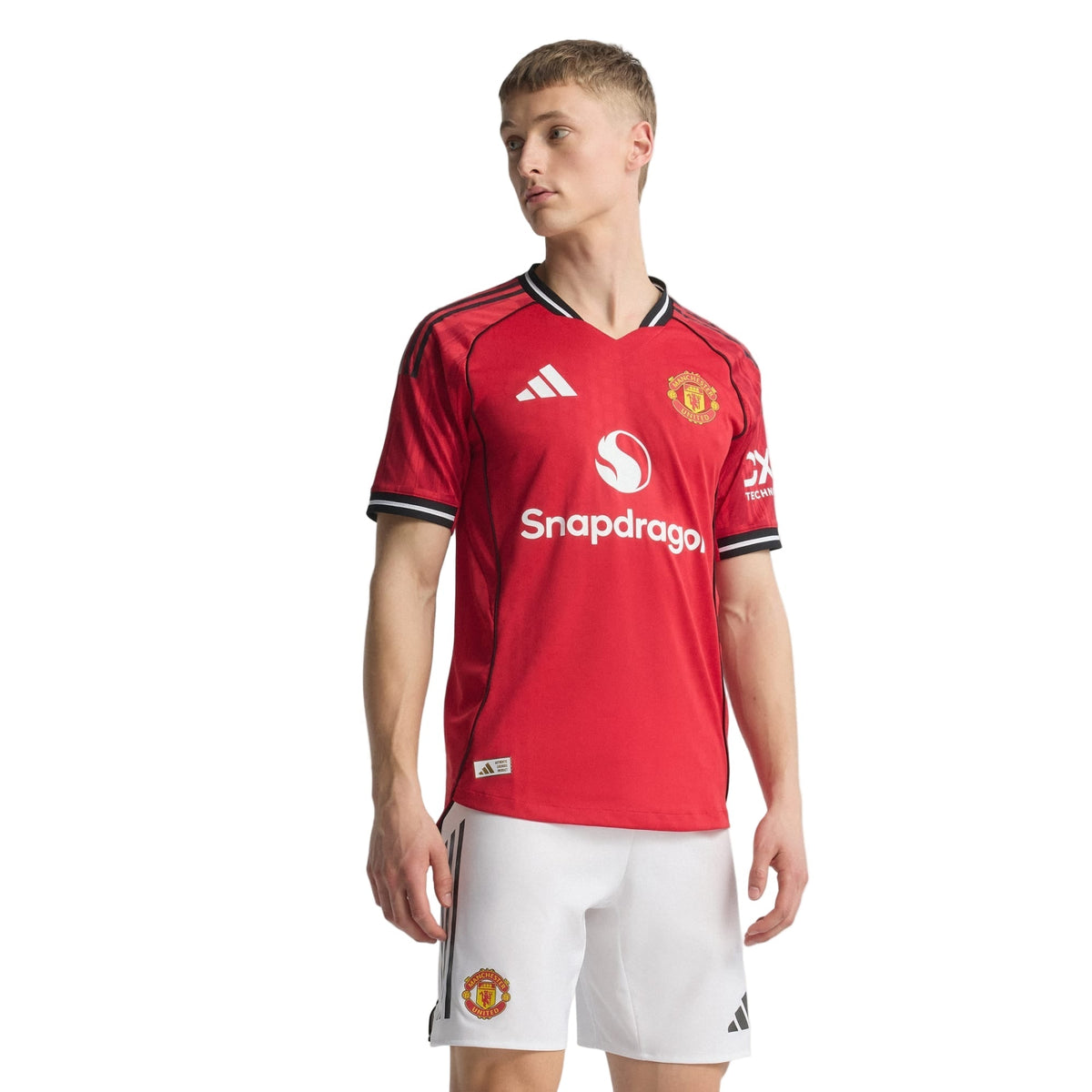 adidas Sesko Men's Manchester United Authentic Home Jersey 25/26 w/ NRFR + EPL Patch (Red)