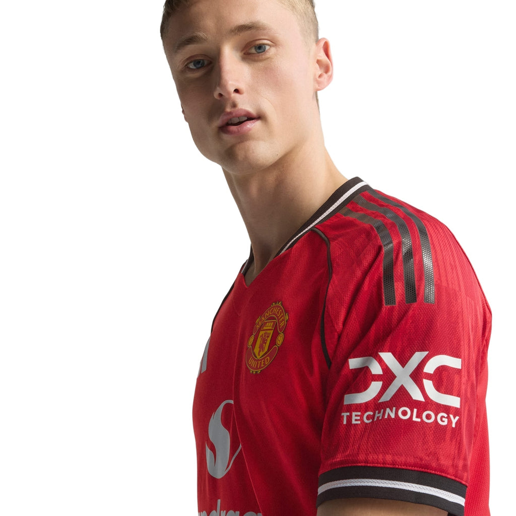 adidas Sesko Men's Manchester United Authentic Home Jersey 25/26 w/ NRFR + EPL Patch (Red)