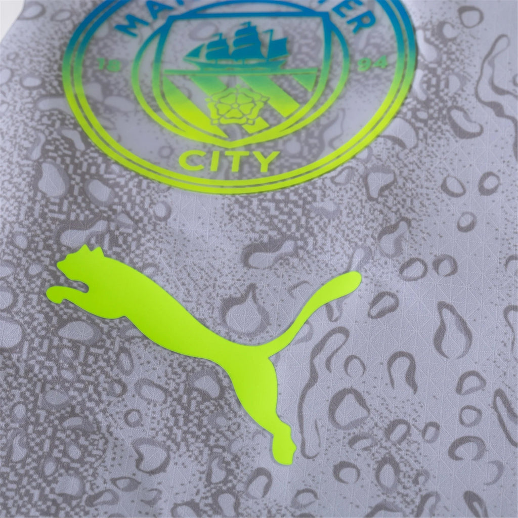 Puma Manchester City Authentic Marmoush Third Jersey w/ EPL + No Room For Racism 25/26 (Cool Weather/Pro Green)