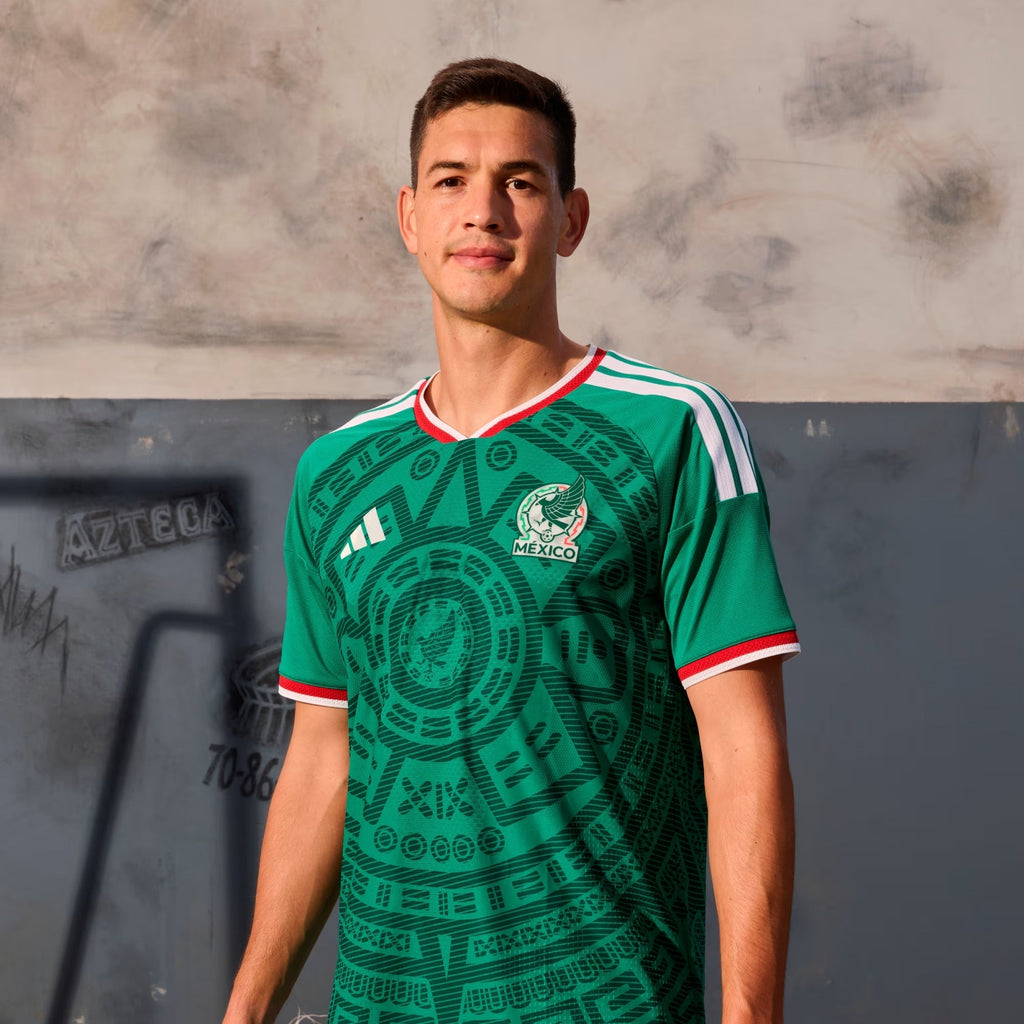 adidas Men's H. Martin Mexico Authentic Home 2026 World Cup Jersey (Bold Green)