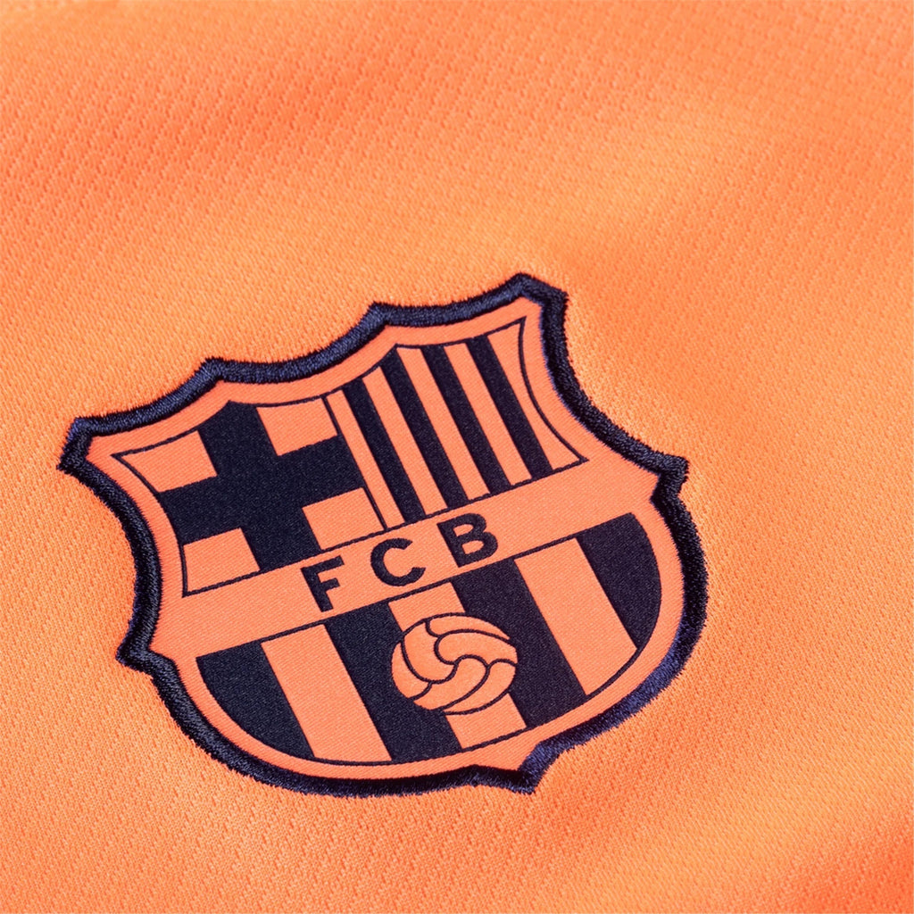 Nike Raphinha Men's FC Barcelona T90 Third Jersey 25/26 w/ Champions League Patches (Mango/Navy)