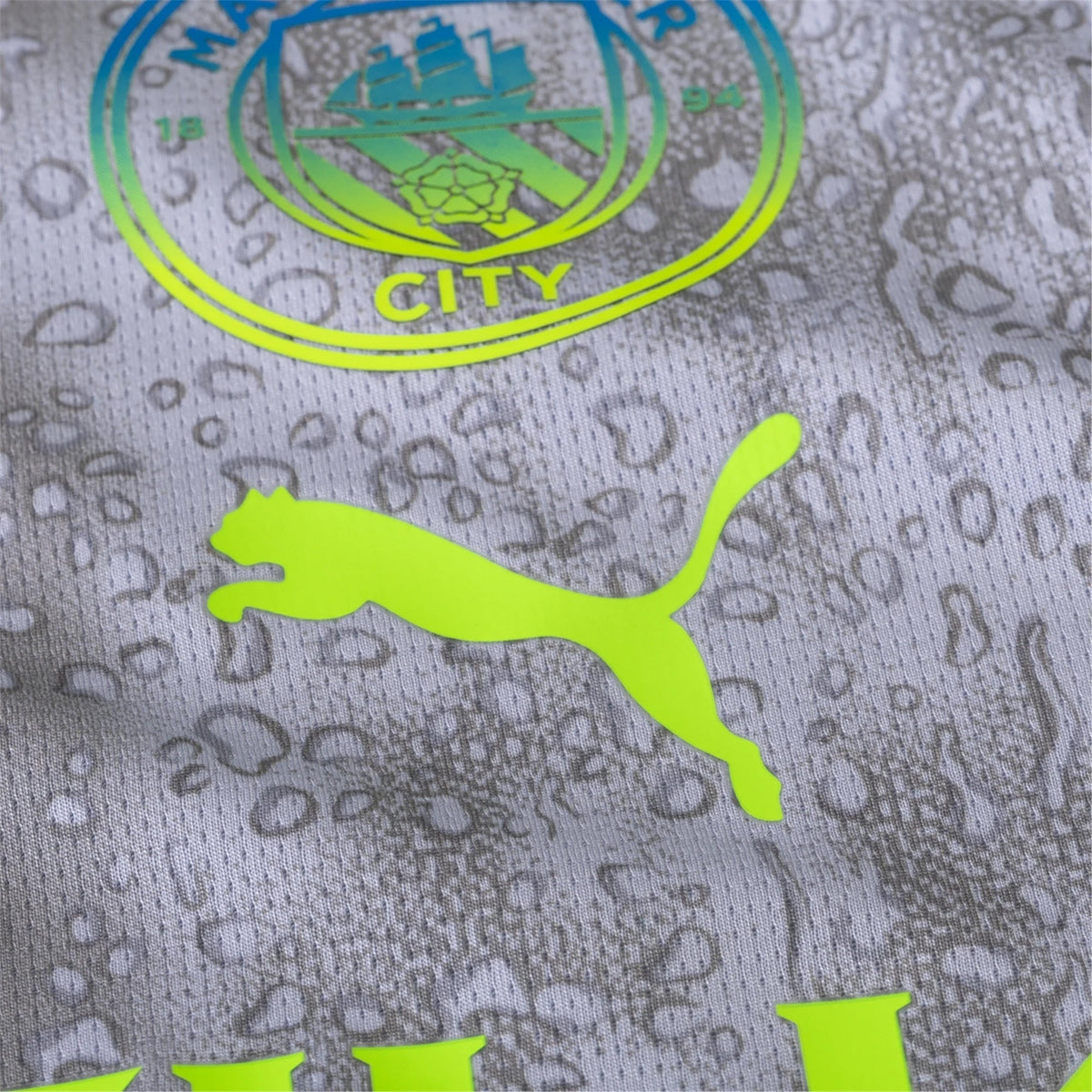 Puma Men's Manchester City Doku Third Jersey w/ EPL + No Room For Racism Patches 25/26 (Cool Weather/Pro Green)