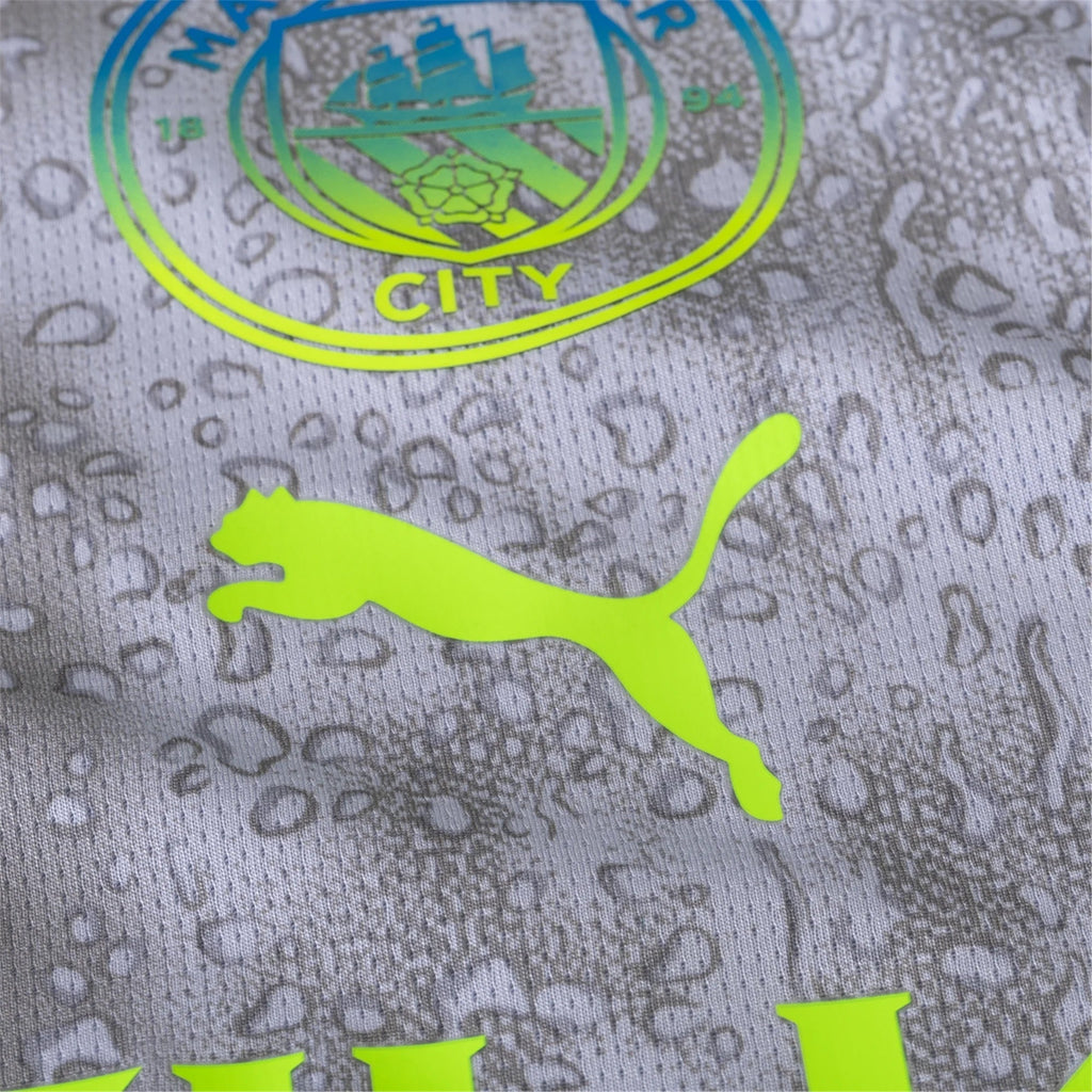 Puma Men's Manchester City Lewis Third Jersey w/ EPL + No Room For Racism Patches 25/26 (Cool Weather/Pro Green)