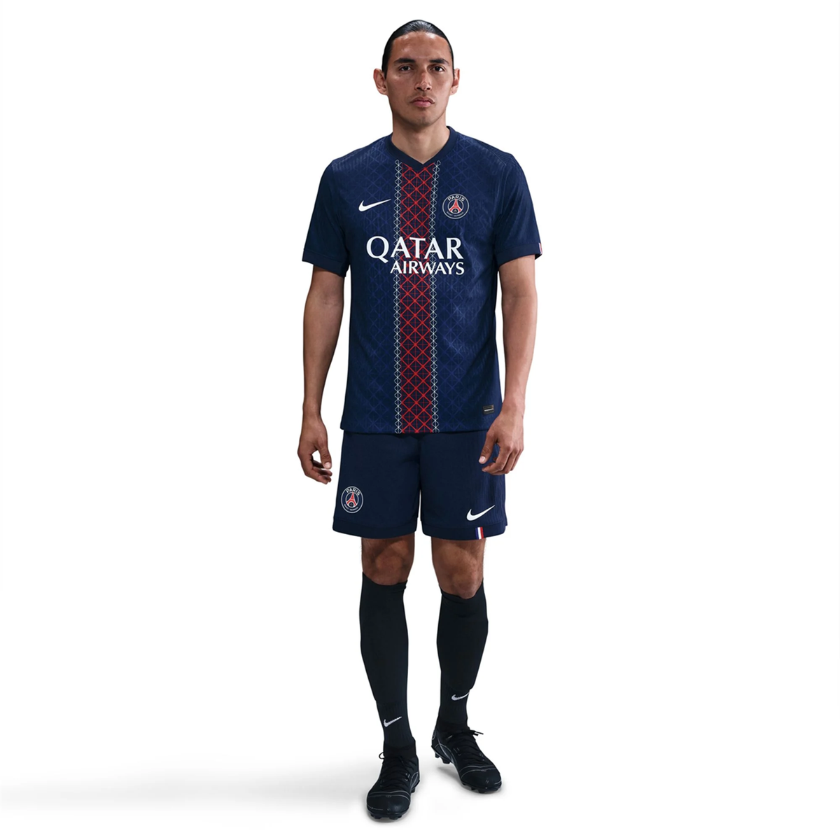 Nike Men's Fernandez Paris Saint-Germain Authentic Home Jersey 25/26 w/ Champions League Patches (Navy)