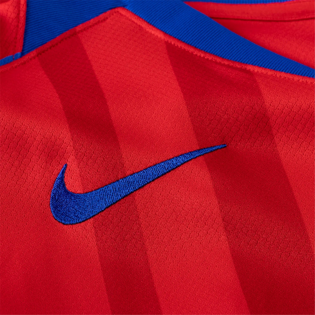 Nike Men's Paris Saint-Germain Authentic Ousmane Dembélé Third Jersey w/ Champions League Patches 25/26 (Sport Red/Hyper Royal)