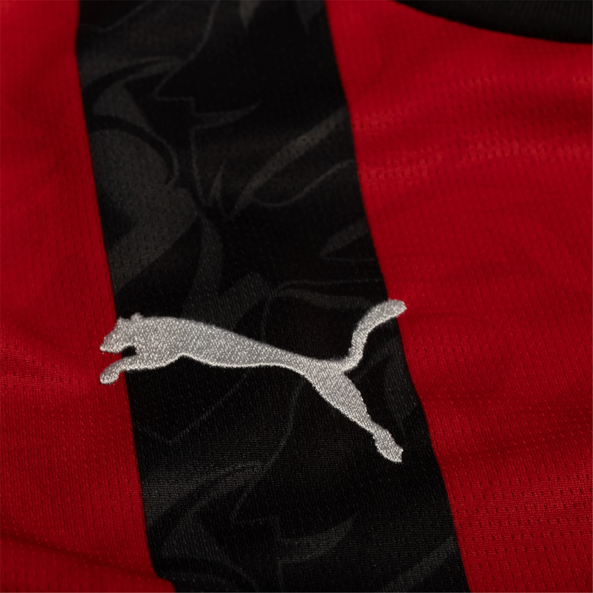 Puma Pulisic Men's AC Milan Home Jersey w/ Champions League Patches 25/26 (Red/Black)