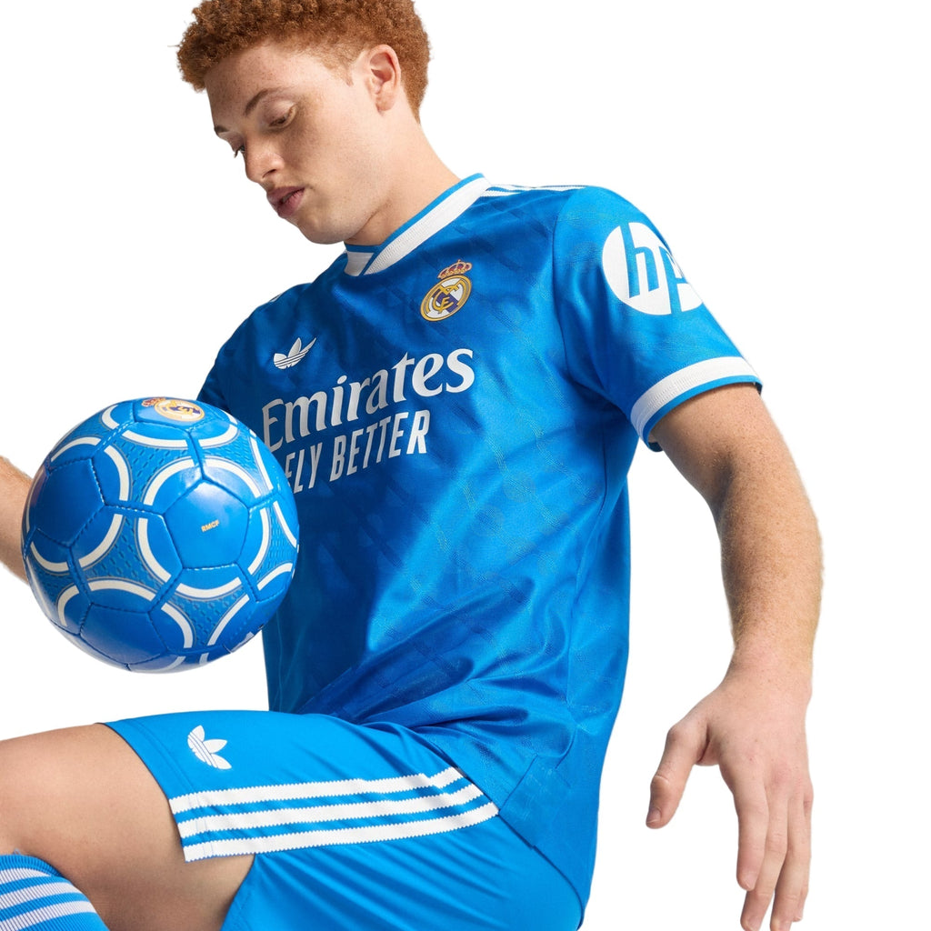 adidas Men's F. Mendy Real Madrid 25/26 Authentic Third Jersey w/ Champions League Patches (Blue)