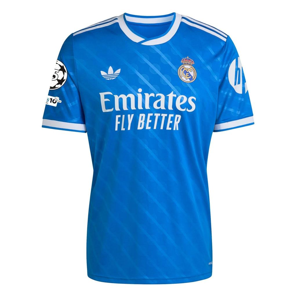 adidas Arda Guler Men's Real Madrid Third Jersey 25/26 w/ Champions League Patches (Blue/White)