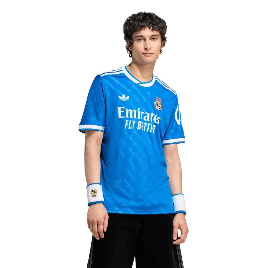 adidas Arda Guler Men's Real Madrid Third Jersey 25/26 w/ Champions League Patches (Blue/White)