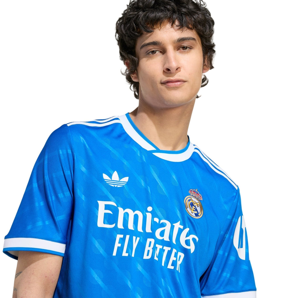 adidas Arda Guler Men's Real Madrid Third Jersey 25/26 w/ Champions League Patches (Blue/White)