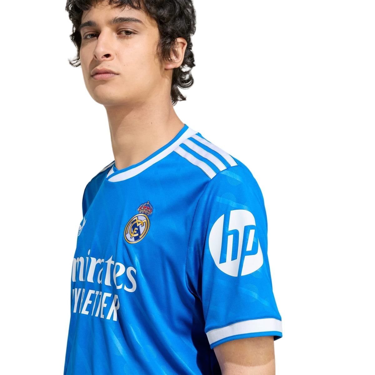 adidas Asencio Men's Real Madrid Third Jersey 25/26 w/ Champions League Patches (Blue/White)