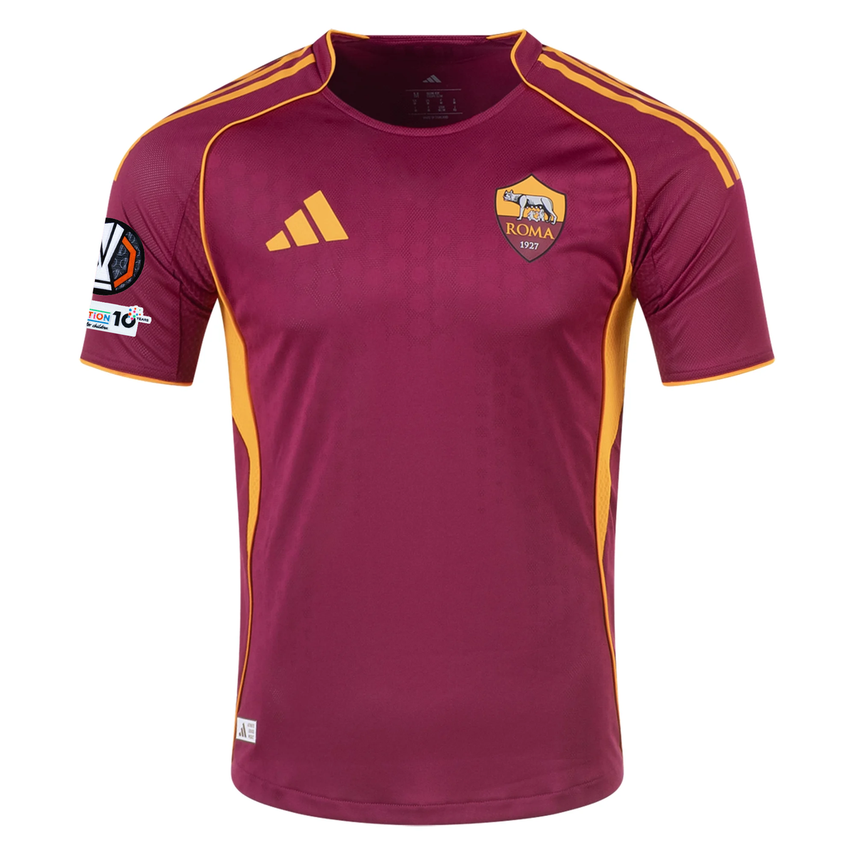 adidas Roma Authentic Devyne Rensch Home Jersey w/ Europa League Patches 25/26 (Burgundy)