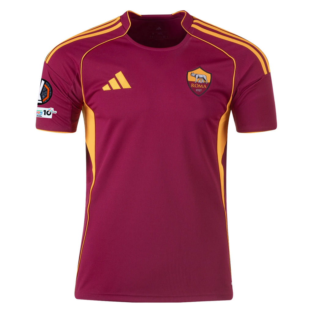adidas Men's Roma Stephan El Shaarawy Home Jersey w/ Europa League Patches 25/26 (Burgundy)