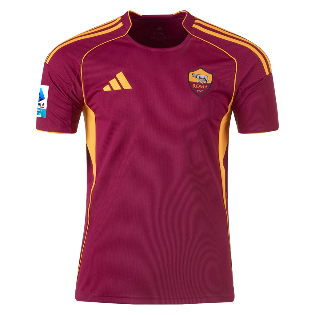 adidas Men's Roma Paulo Dybala Home Jersey w/ Serie A Patch 25/26 (Burgundy)