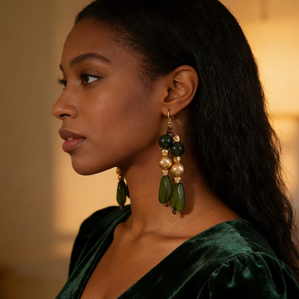 Earrings (Boho Earthy) Warm Statement Jewelry Perfect For Brunch Beach Date Casual Stylish Outfits That Blend Rich Tones