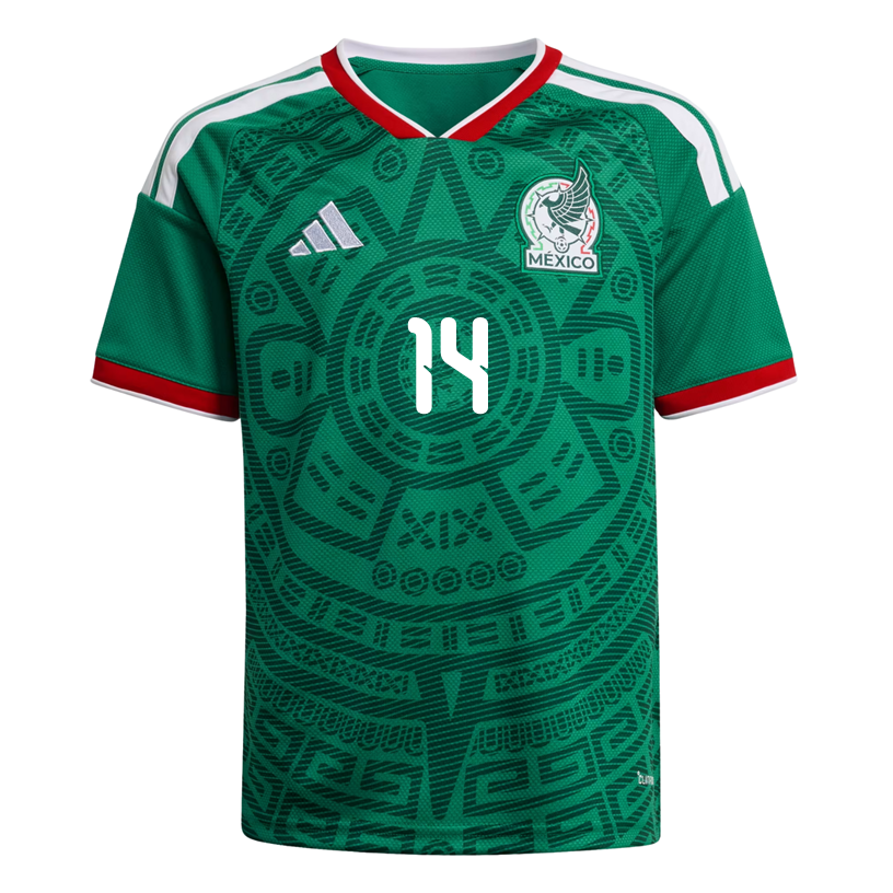 adidas Youth Chicharito Mexico 2026 Home World Cup Jersey (Bold Green)