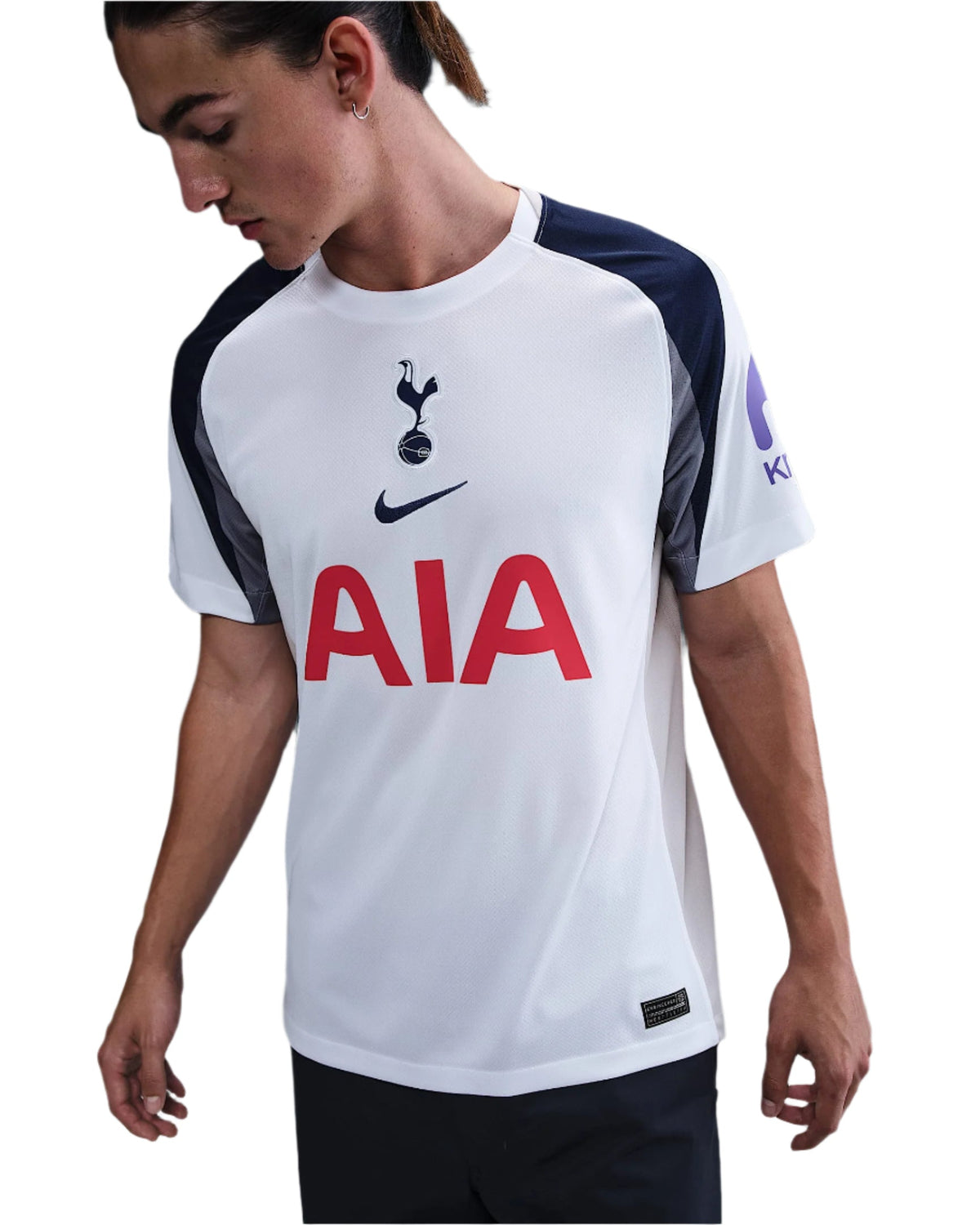 Nike Danso Tottenham Hotspurs Home Jersey w/ EPL + No Room For Racism Patch 25/26 (White/Iron/Binary Blue)