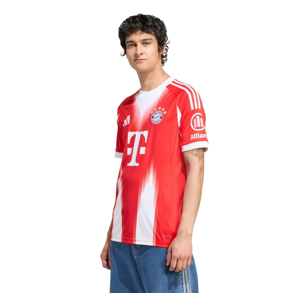 adidas Bayern Munich Davies Home Jersey w/ Champions League Patches 25/26 (Red)