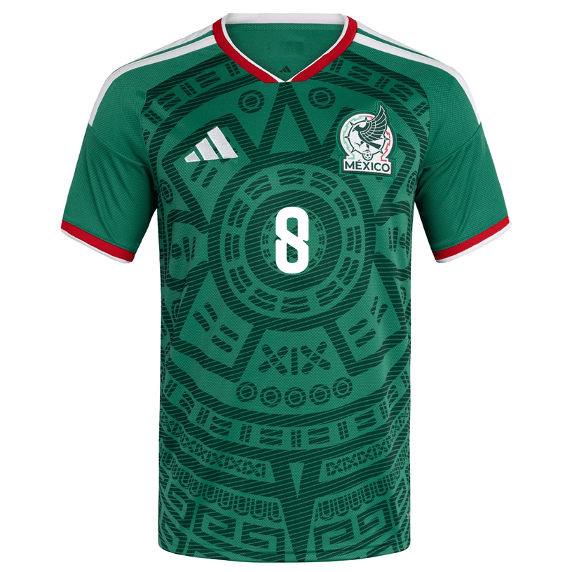 adidas Men's C. Rodriguez Mexico Home 2026 World Cup Jersey (Bold Green)