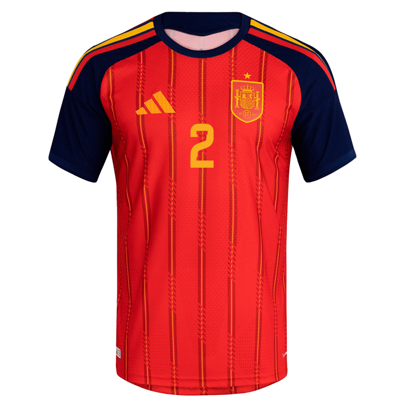 adidas Men's Carvajal Spain Authentic World Cup Home Jersey 2026 (Vivid Red)
