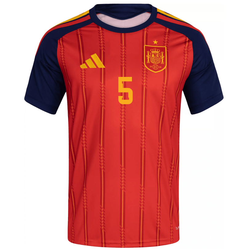 adidas Men's Laporte Spain World Cup Home Jersey 2026 (Vivid Red)