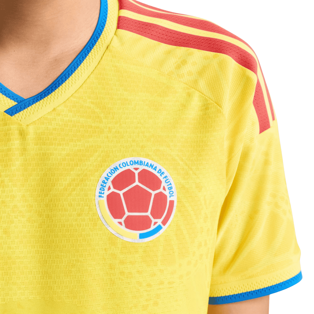 adidas Men's Sinisterra Colombia 2026 Authentic Home Jersey (Impact Yellow)