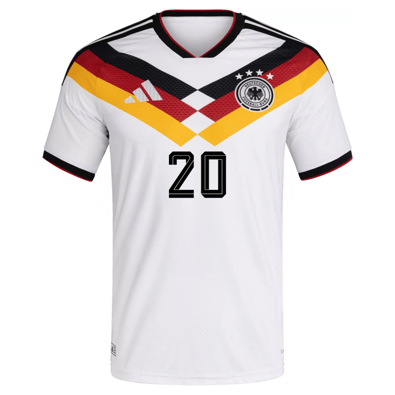adidas Men's Muller Germany Authentic Home World Cup Jersey 2026 (White/Black)
