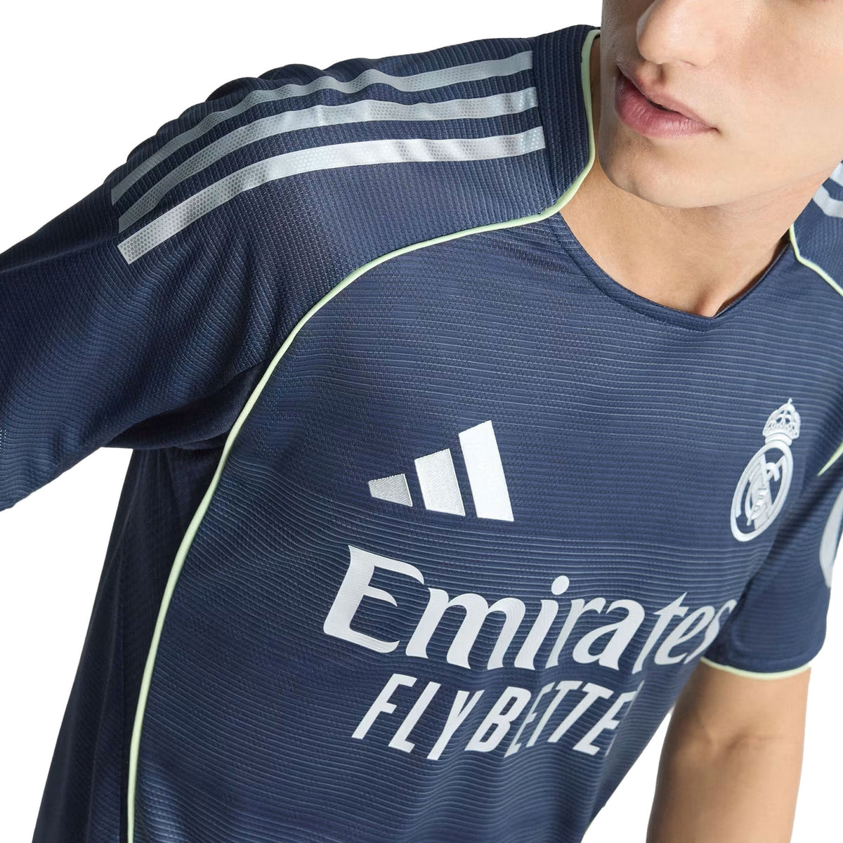 adidas Real Madrid Authentic Away Jersey 25/26 w/ Champions League Patches (Legend Ink)