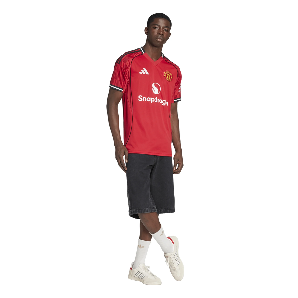 adidas Zirkzee Men's Manchester United Home Jersey 25/26 w/ EPL + NRFR Patches (Red)