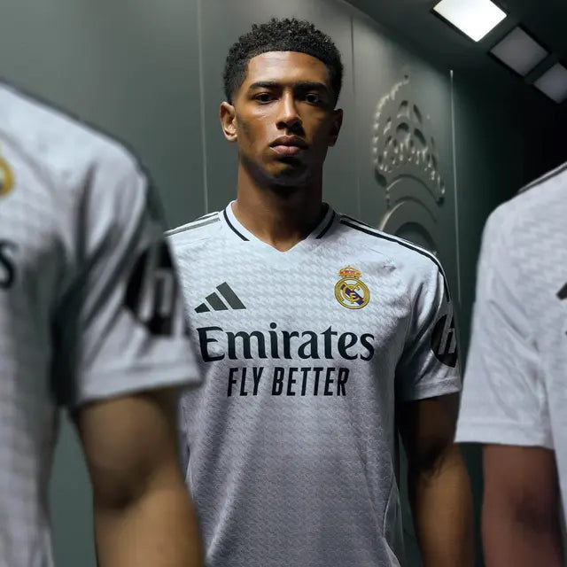 adidas Camavinga Real Madrid Authentic Home Jersey w/ La Liga Patches 24/25 (White/Black)
