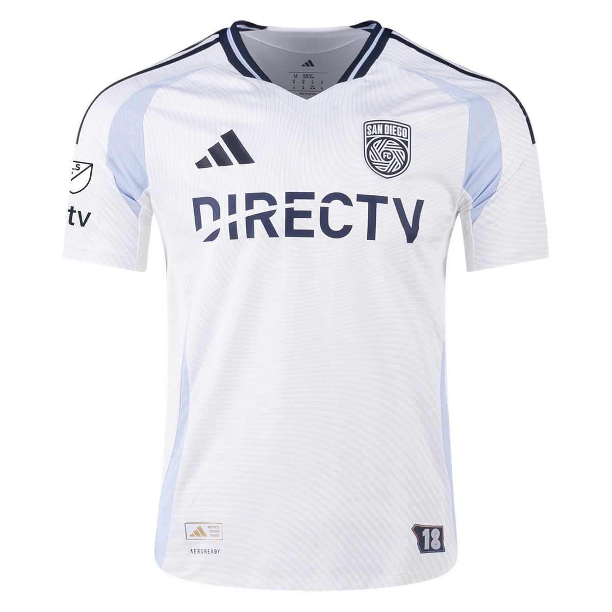 adidas San Diego FC Authentic Tomás Ángel Away Jersey 25/26 w/ MLS & Apple Patch (White)
